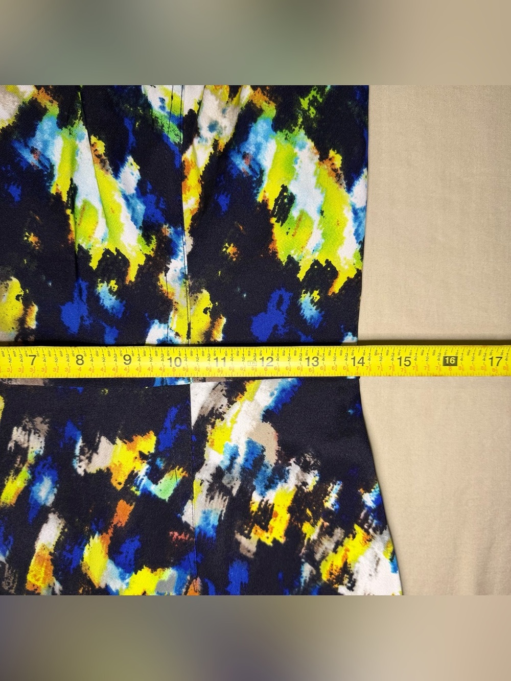 Nine West Abstract Print Stud Detail Dress Size 10 - Picture 10 of 11